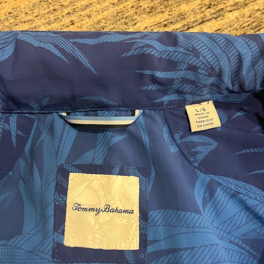 Tommy Bahama Navy Leaf Print Jacket - Picture 9 of 10
